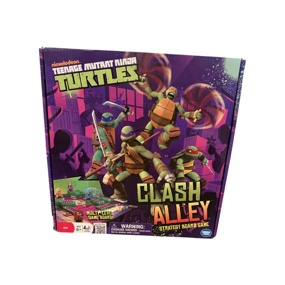 Teenage Mutant Ninja Turtles Clash Alley Board Game Used Read Description